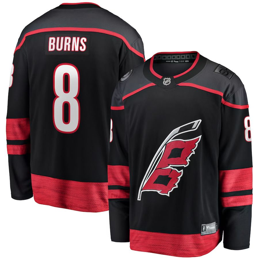 Men Carolina Hurricanes 8 Brent Burns Fanatics Branded Black Home Breakaway Player NHL Jersey
